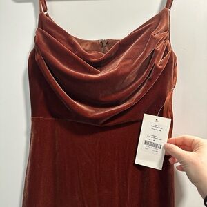 Revelry Skye Velvet in Terracotta